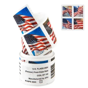 Forever Stamps 2024 U.S. Flags – Patriotic Symbol, First-Class Postage